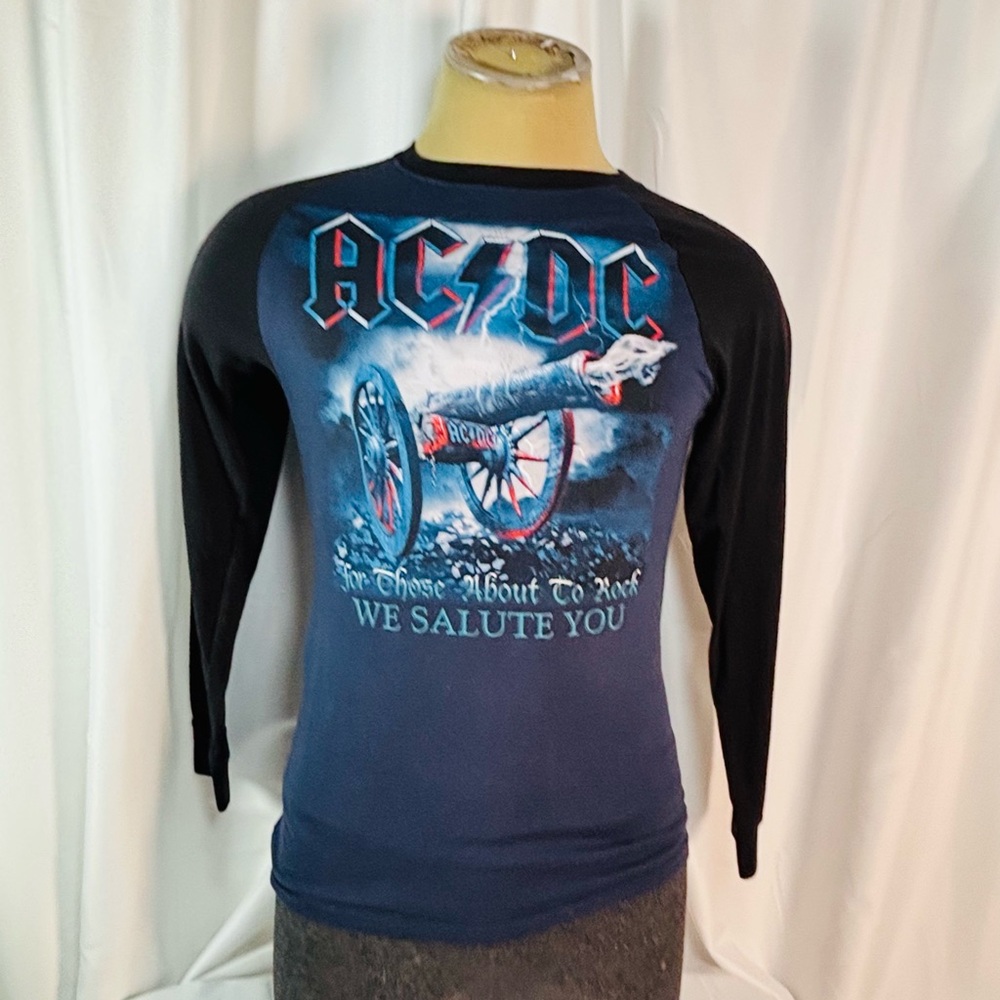 AC/DC Navy, Black and Red Cannon Graphic Tee